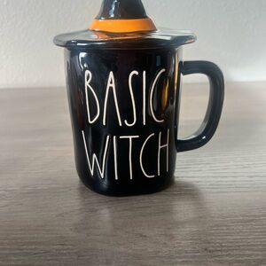 Rae Dunn Basic Witch Mug - Black and Orange